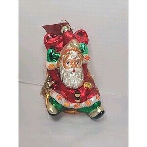 Radko SANTA LEAF RIDE Ornament Wizard  6” 98-713-0